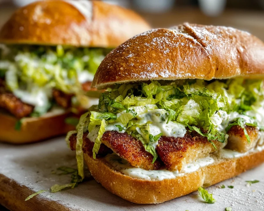 High-Protein Chicken Caesar Sandwiches