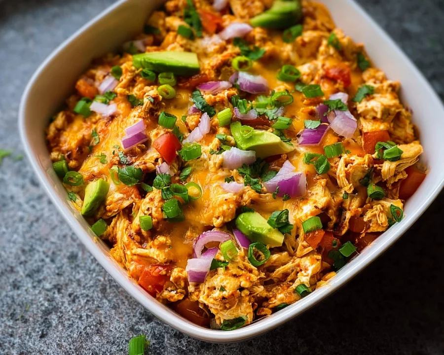 High Protein Chicken Cottage Cheese Enchilada Bowls