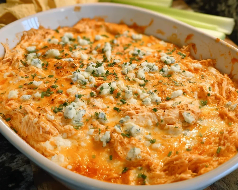 High-Protein Greek Yogurt Buffalo Chicken Dip