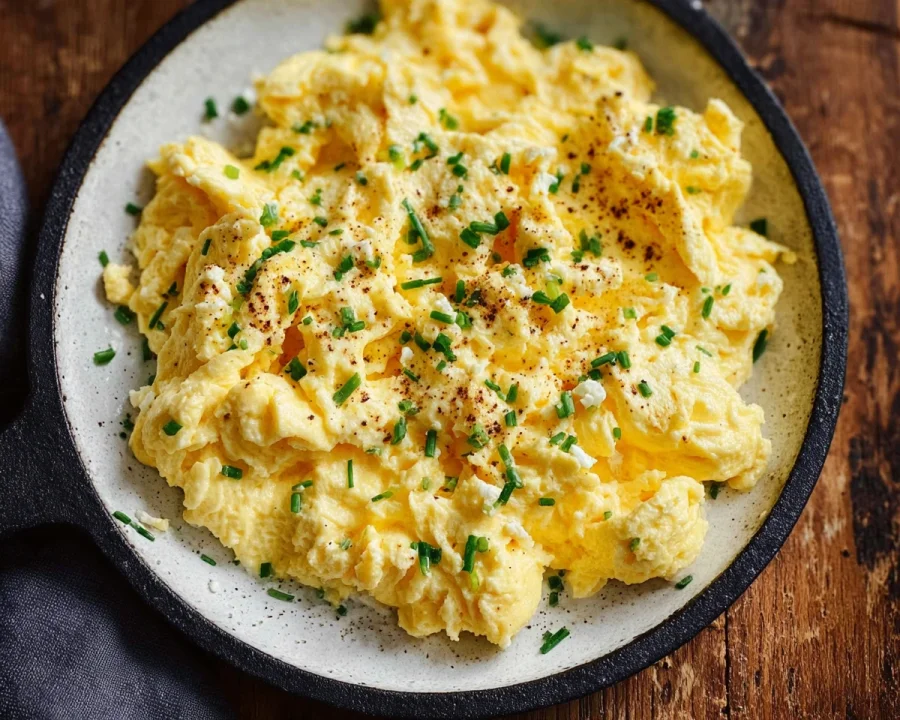 High Protein Scrambled Eggs with Cottage Cheese Recipe