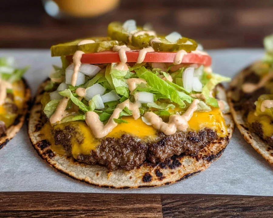 High-Protein Smash Burger Tacos Recipe