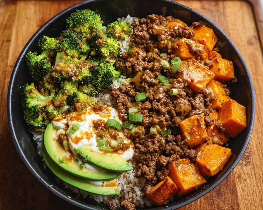 Hot Honey Ground Beef Bowl: Protein Meal Prep