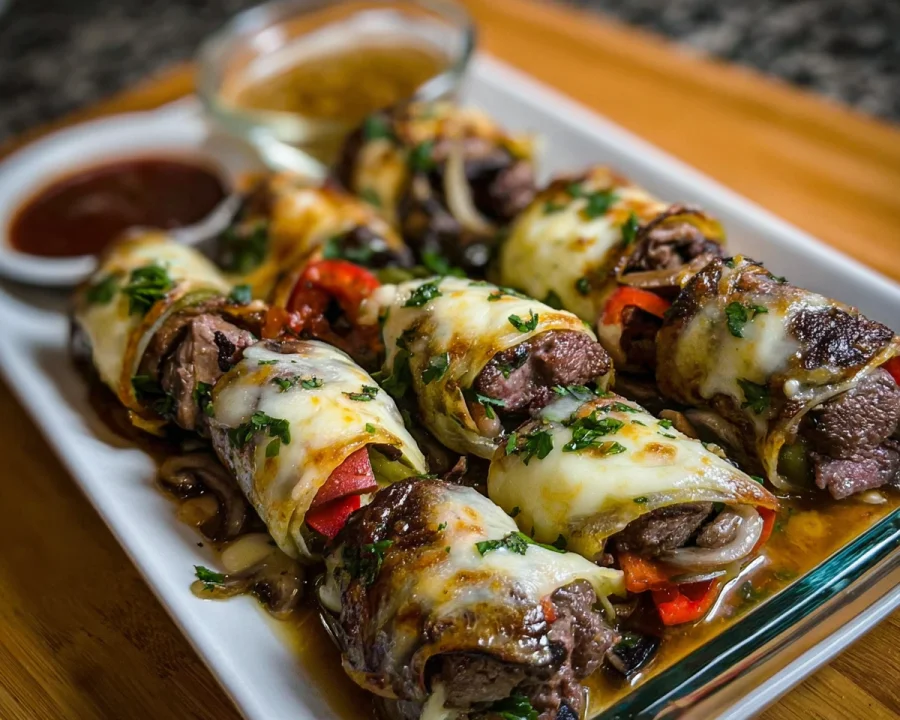 Keto Philly Cheesesteak Roll Ups: Quick Savory Dinner