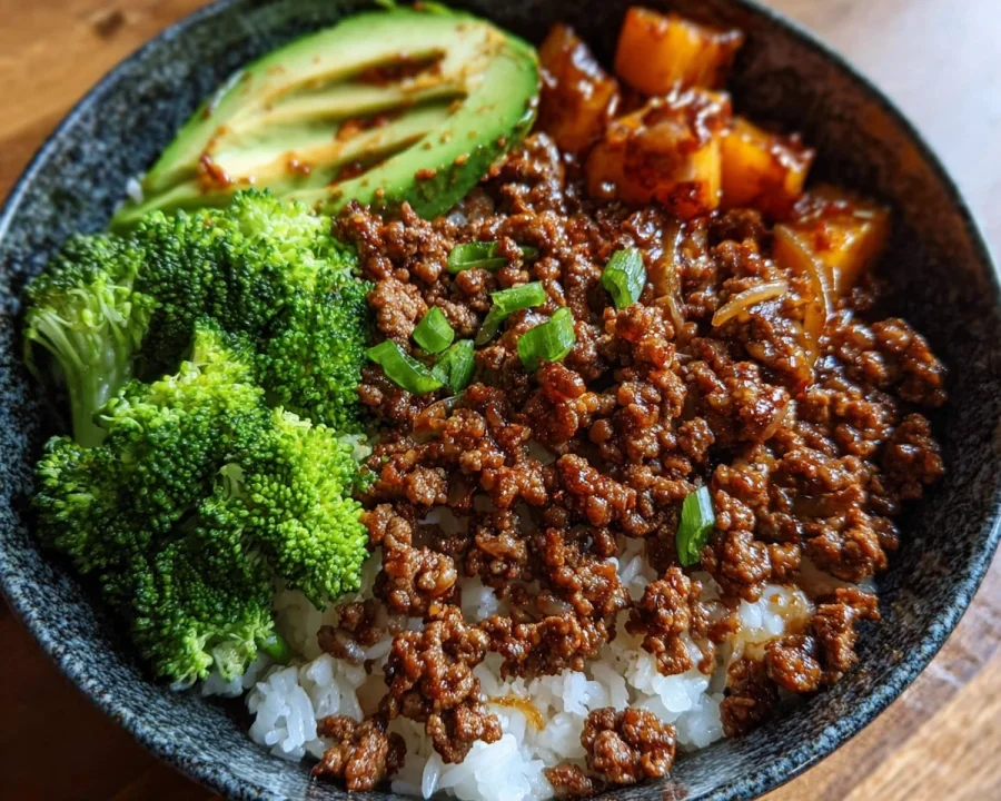 Quick Ground Beef Hot Honey Bowl: High-Protein Dinner