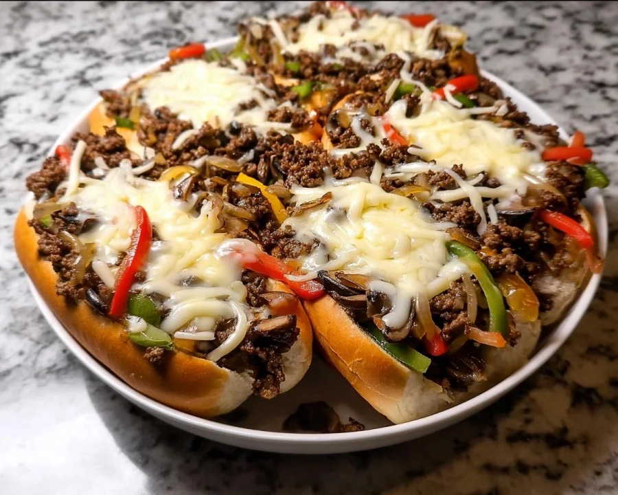 Quick Ground Beef Philly Cheesesteak Meal Prep