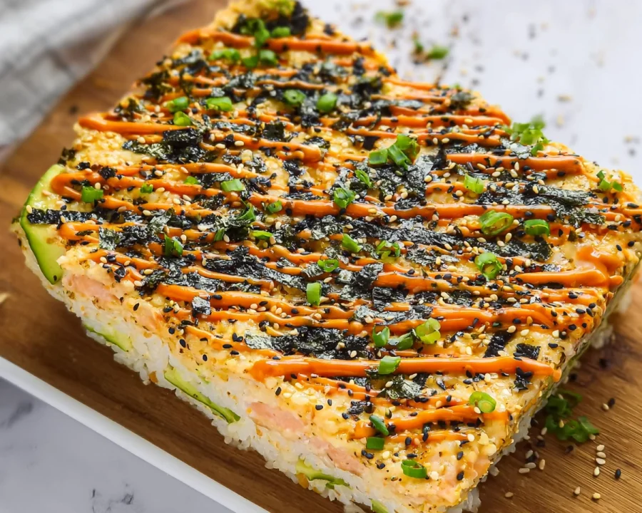 Salmon Sushi Bake: Creamy, Easy Family Dinner