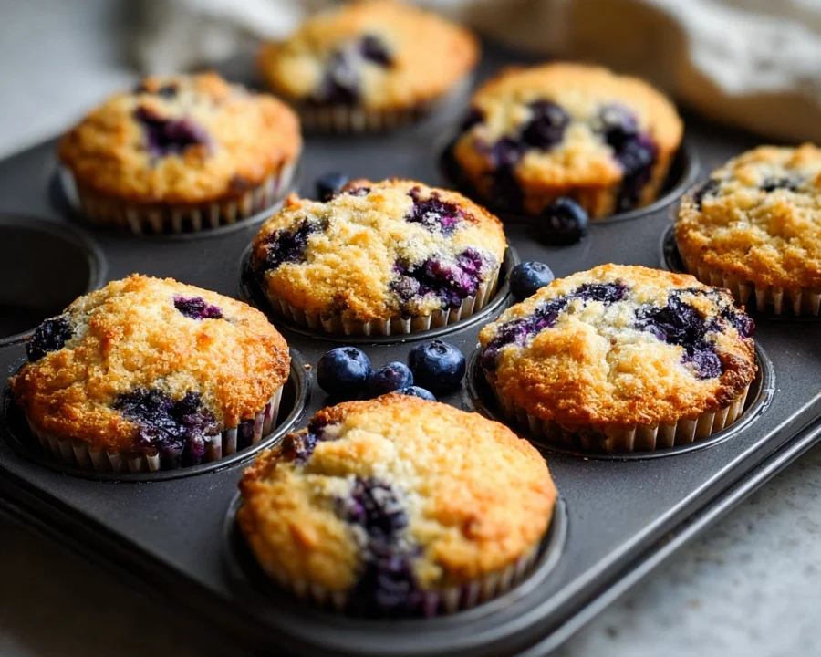 Soft Blueberry Protein Muffins | Easy Meal Prep