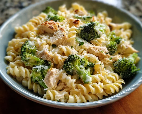 Creamy Rotisserie Chicken & Broccoli Pasta in 35 Mins