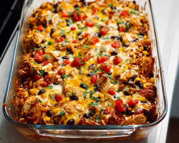 Easy Chicken Burrito Casserole for Quick Family Dinner