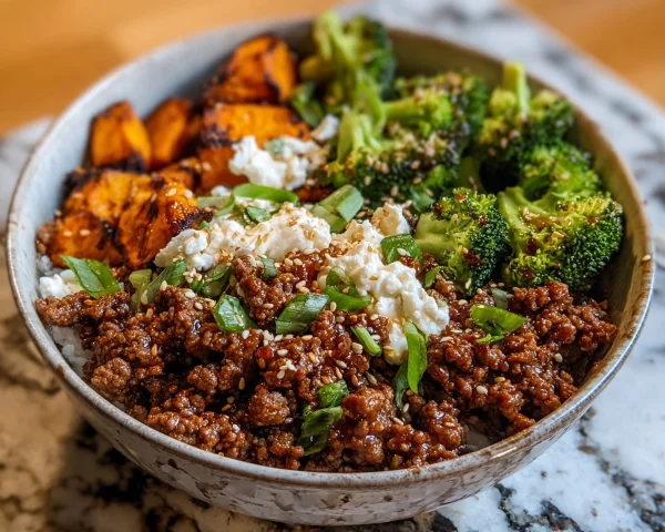 Ground Beef Hot Honey Bowl: Sweet, Spicy, High-Protein