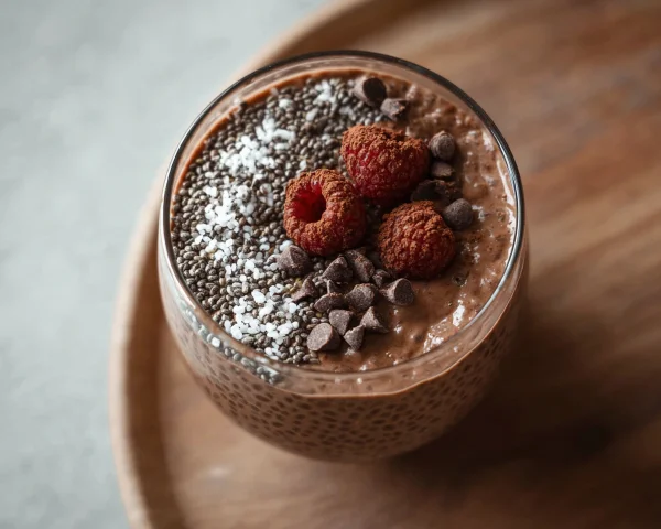 High Protein Chocolate Chia Pudding