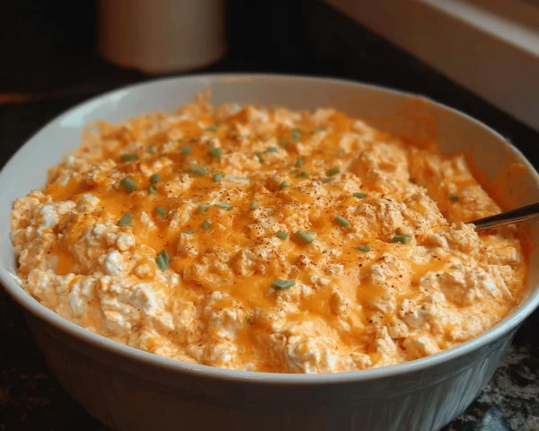 High-Protein Cottage Cheese Buffalo Chicken Dip