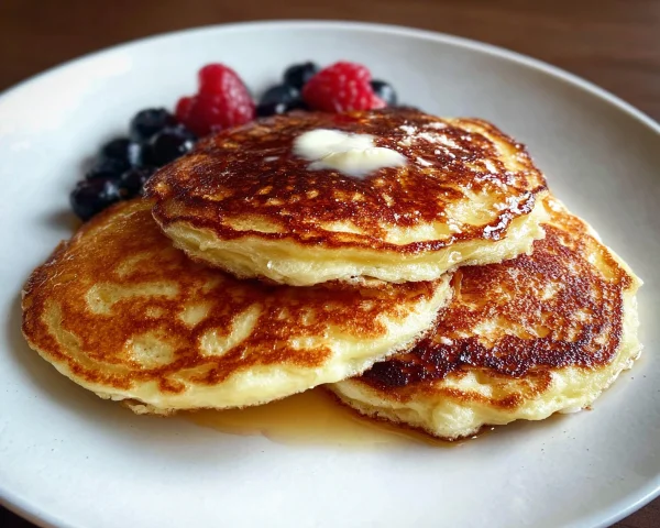 High Protein Fluffy Cottage Cheese Pancakes Recipe