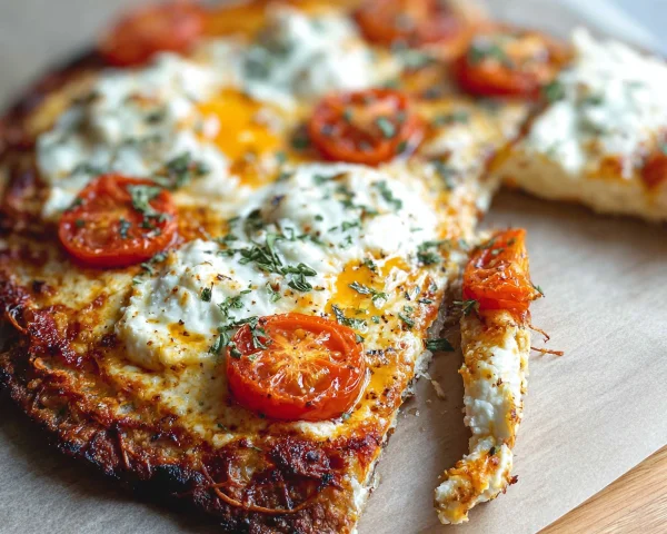 Low Carb Cottage Cheese Flatbread Pizza: High Protein