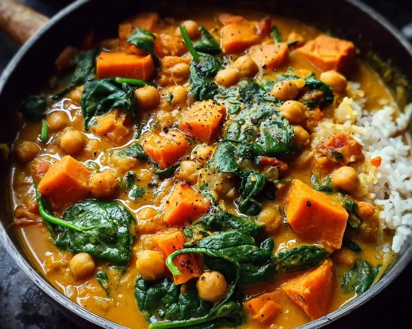 One-Pot Sweet Potato Chickpea Curry: Easy Vegan Meal