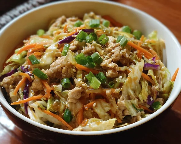 Protein-Packed Egg Roll Bowls with Chicken & Cabbage