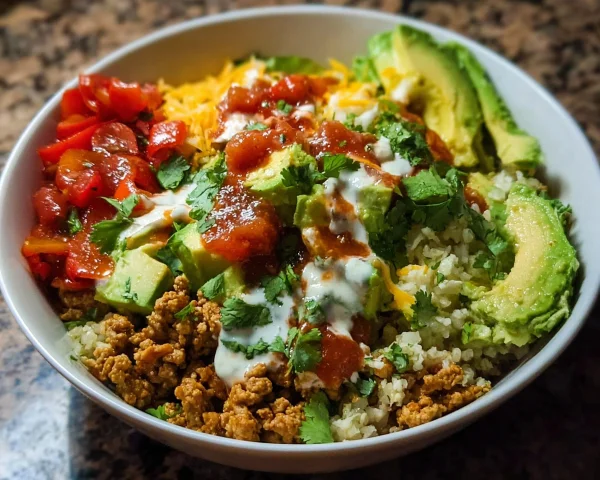 Protein-Packed Low Carb Burrito Bowl Recipe
