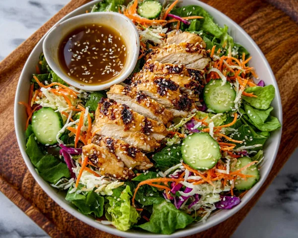 Quick Asian Sesame Chicken Salad: High-Protein Meal