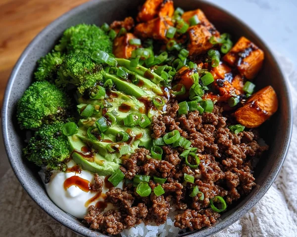 Quick Ground Beef Hot Honey Bowls for Weeknight Dinner