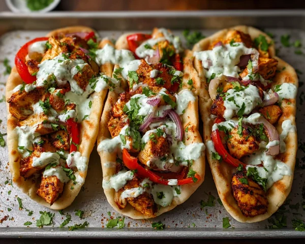 Sheet Pan Chicken Pitas with Herby Ranch for Easy Dinner