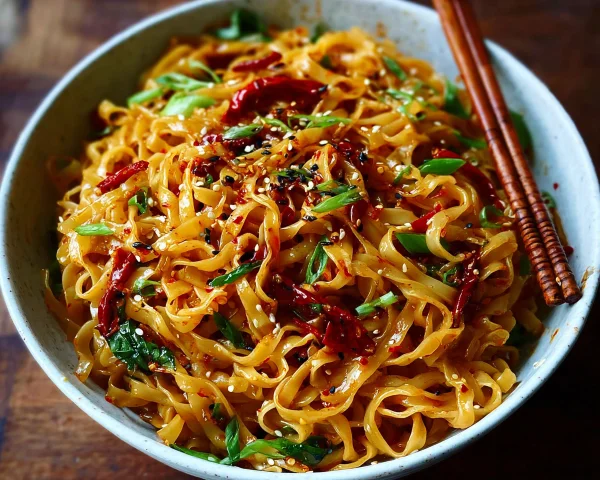 Spicy Chili Garlic Noodles: Quick Vegan Dinner